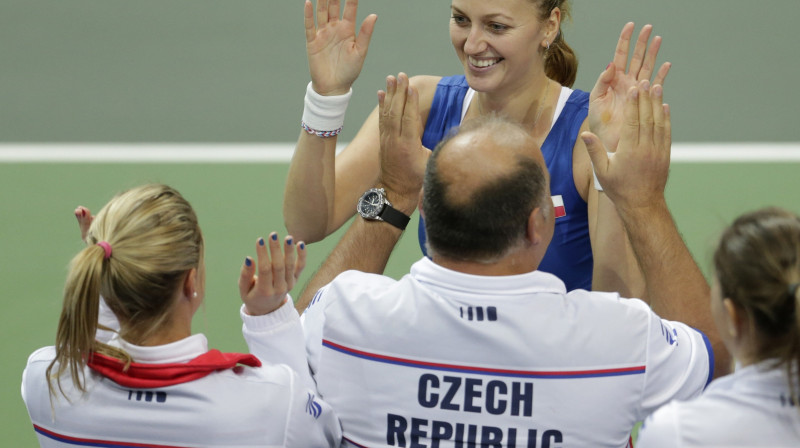 Petra Kvitova ar Čehijas komandu
Foto: AP/Scanpix