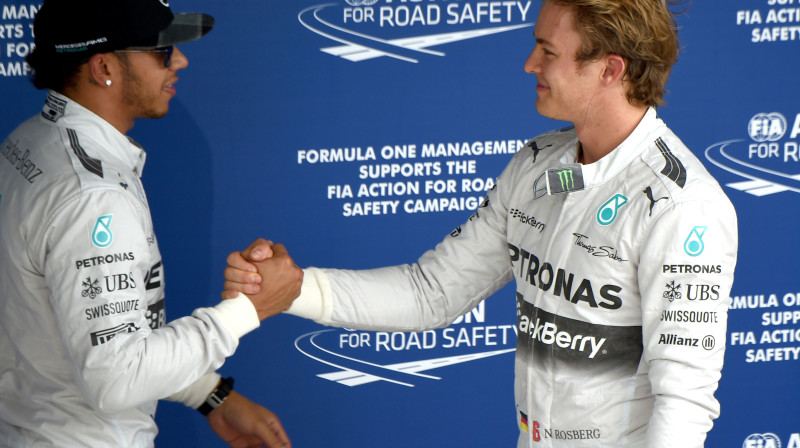 Luiss Hamiltons un Niko Rosbergs 
Foto: AFP/Scanpix