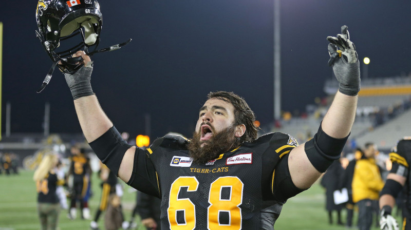 Maiks Failers (Hamiltonas "Tiger-Cats")
Foto: AFP/Scanpix