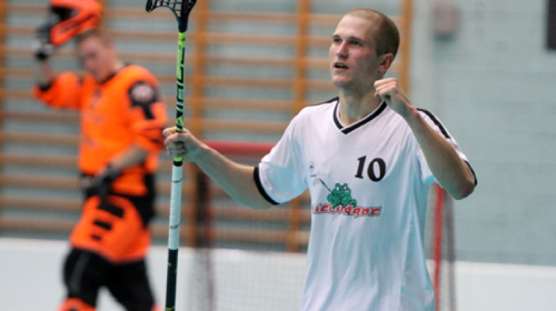 Lielvārdietis Aivis Kusiņš guvis uzvaras vārtus
Foto: Ritvars Raits, floorball.lv
