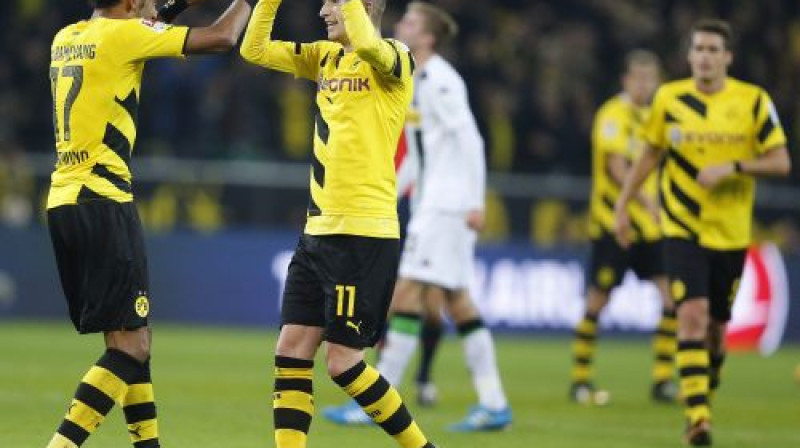 Dortmundei pēc piecu maču pārtraukuma bija par ko priecāties Bundeslīgā
Foto: AP/Scanpix