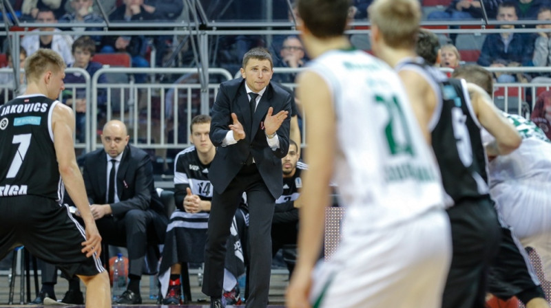 "VEF Rīga" galvenais treneris Nikolajs Mazurs
Foto: Mikus Kļaviņš/VEF Rīga