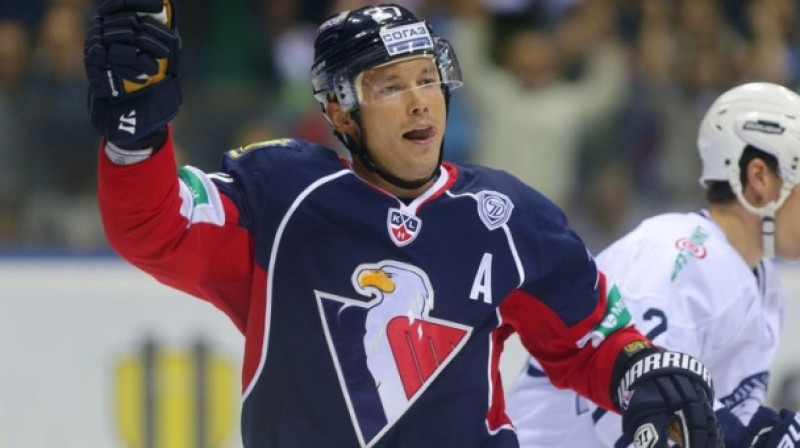 Bratislavas "Slovan" rezultatīvākais spēlētājs šosezon ir slovāks Ladislavs Naģs
Foto: hcslovan.sk