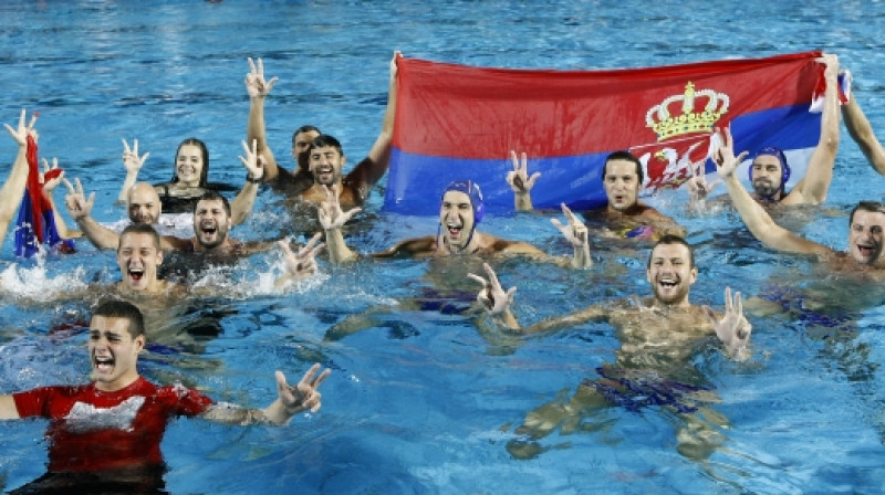 Serbijas ūdenspolisti - Eiropas čempioni
Foto: ecwaterpolo2014.com