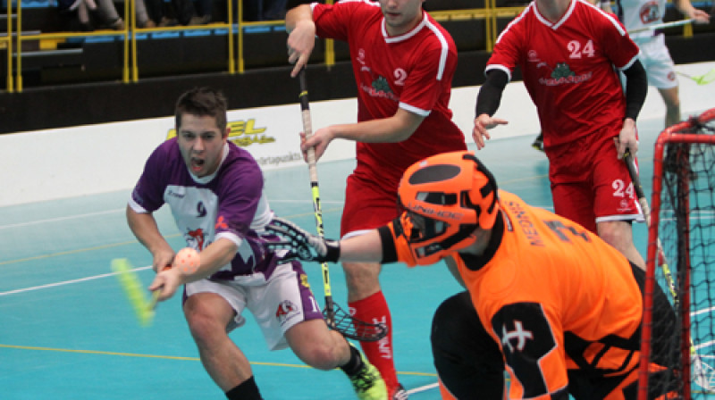Moments no spēles starp "Lielvārdi" un "Ķekavas Bulldogs"
Foto: Ritvars Raits, floorball.lv
