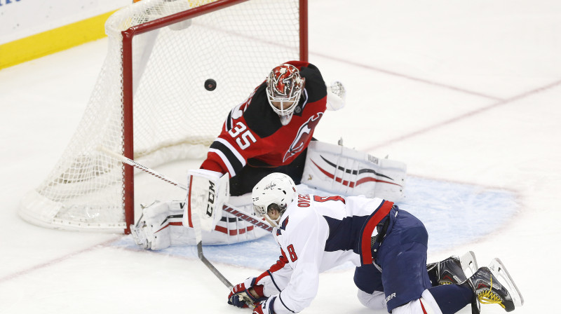 Aleksandrs Ovečkins gūst efektīgus vārtus 
Foto: AP / Scanpix
