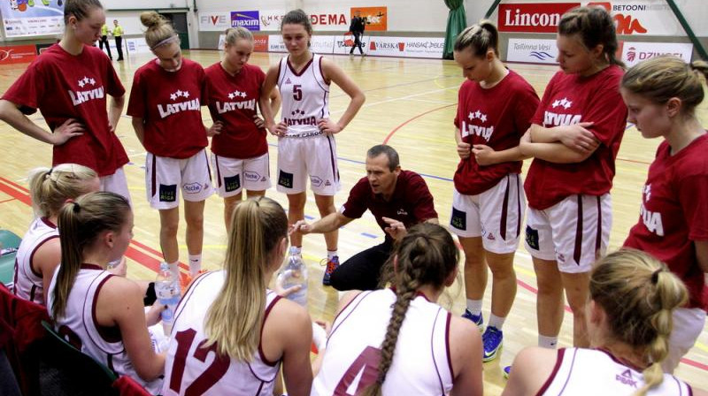 Latvijas U18 meiteņu izlase - Baltijas jūras kausa ieguvēja.
Foto: basket.ee