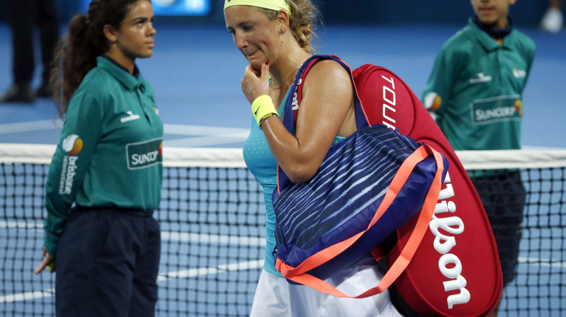 Viktorija Azarenka jauno sezonu sāka ar ļoti sāpīgu zaudējumu
Foto: Reuters/Scanpix