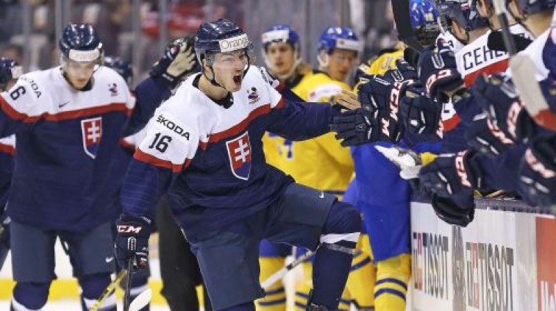 Slovākijas jaunie hokejisti
Foto: AFP/Scanpix