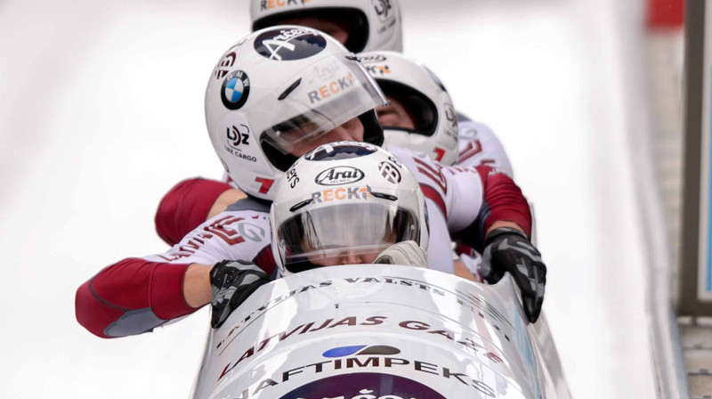 Oskars Melbārdis un komanda.
Foto: AP/Scanpix