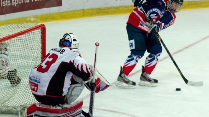 Edgars Homjakovs vēl "Metalurga-2" kreklā
Foto: Ivars Zvirgzdiņš/F64