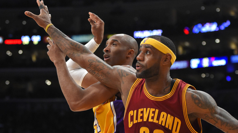 Lebrons Džeimss un Kobe Braients
Foto: AP/Scanpix