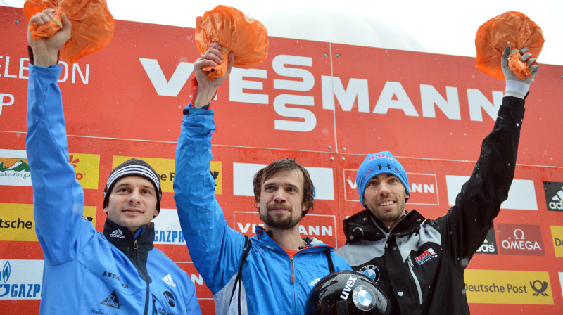 Martins Dukurs starp laureātiem Kēnigzē
Foto: AP/Scanpix