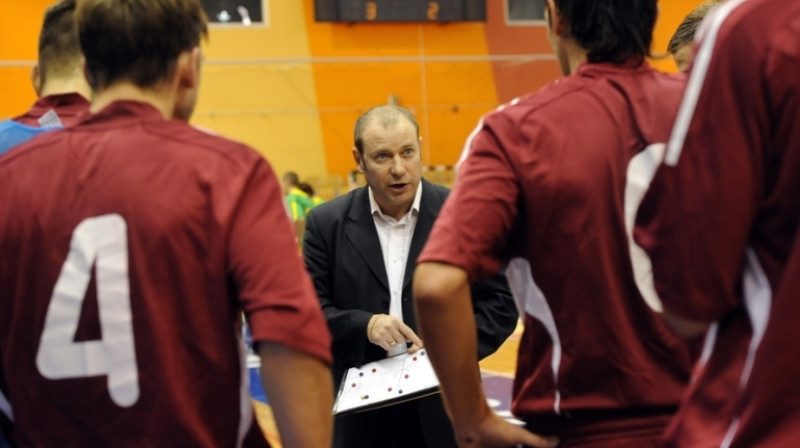 Latvijas telpu futbola izlases galvenais treneris Artūrs Šketovs.
Foto: lff.lv