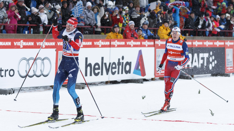 Sergejs Ustjugovs pēc uzvaras finišā 
Foto: AFP/Scanpix