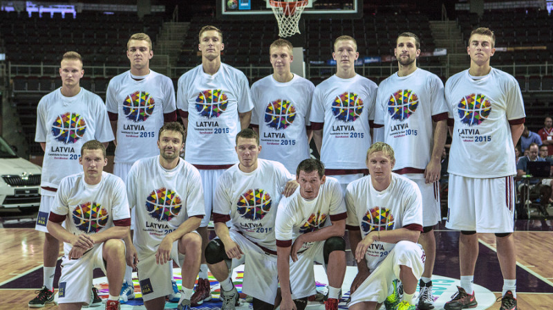 Latvijas valstsvienība: augustā deviņi soļi līdz EuroBasket'2015.
Foto: basket.lv