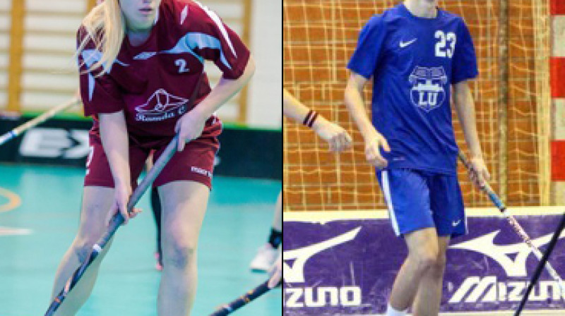 Ieva Dimante un Kristers Eglītis
Foto: floorball.lv