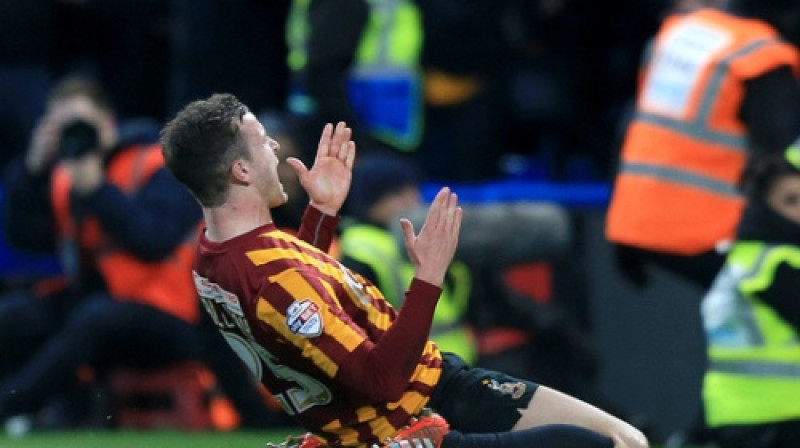 "Bradford" uzvaras vārtu autors Endijs Holidejs
Foto: PA Wire/Scanpix