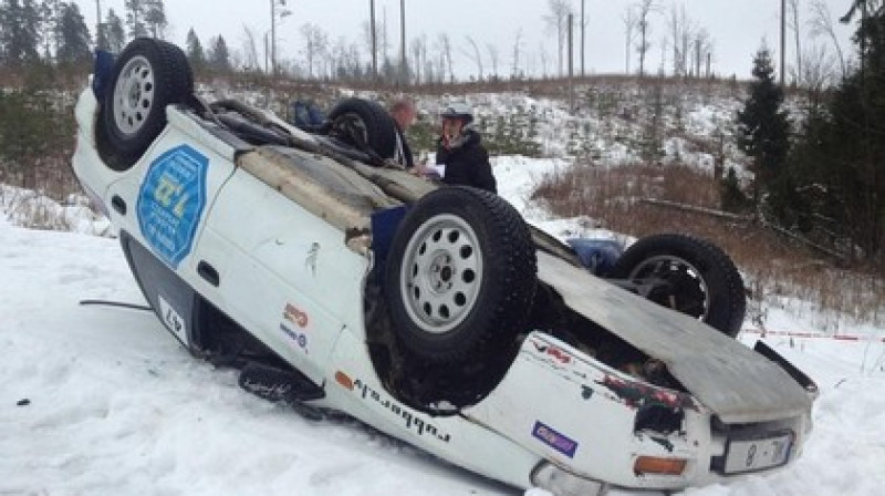 Brauna ekipāžas auto pēc avārijas
Foto: Dace Janova (4rati.lv)