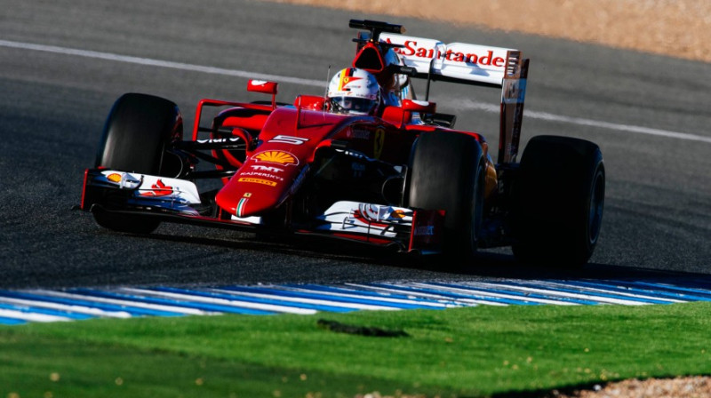 Fetels ar "Ferrari" F1 testos Heresā
Foto: Ferrari
