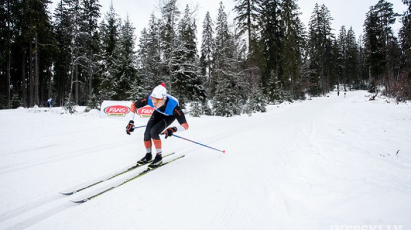 Indulis Bikše Latvijas čempionātā Priekuļos šā gada janvārī. Foto: Infoski.lv