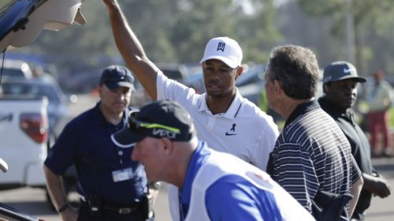 Taigera Vudsa nedienas turpinās ar priekšlaicīgu izstāšanos gada otrajā turnīrā
Foto: AP/Scanpix
