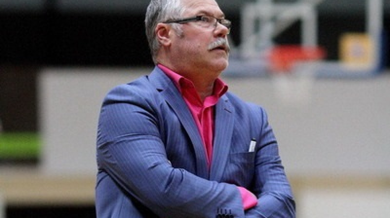 Varis Krūmiņš spēlē pret Tallinas Tehnisko Universitāti
Foto: basket.ee