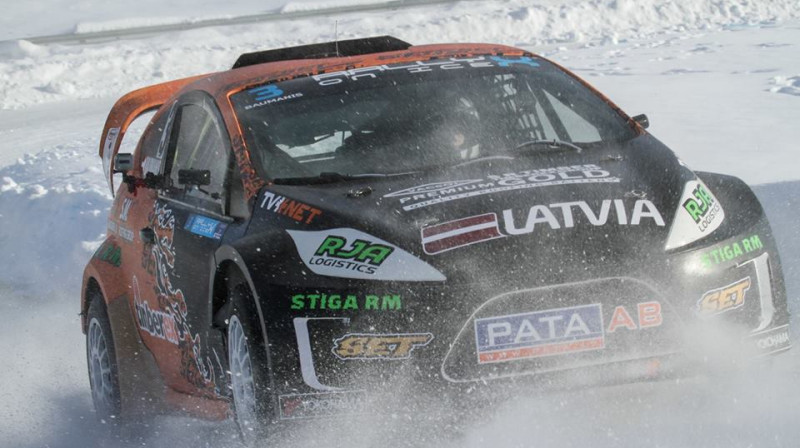 Jānis Baumanis "RallyX on Ice" posmā Heljas trasē
Foto: Rihards Baumanis