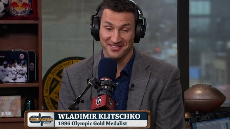 Vladimirs Kļičko amerikāņu šovā 
Foto: Dan Patrick Show / nbcsports.com