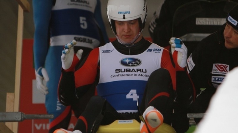 Riks Kristens Rozītis priekšbraucienā 
Foto: Sandra Škutāne, Juris Soms, kamanas.lv