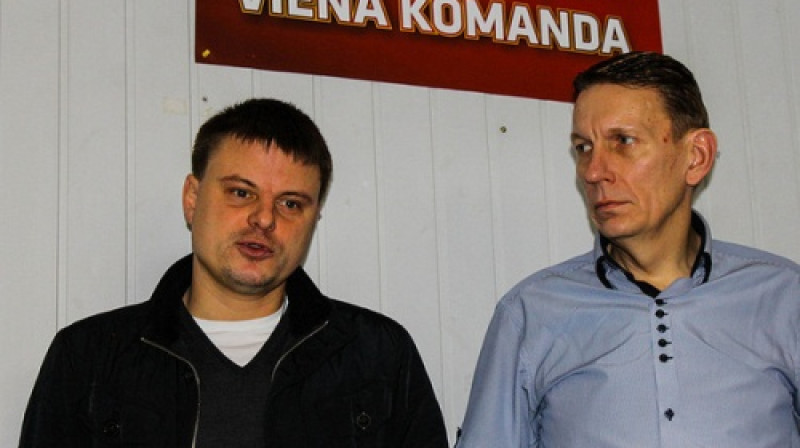 Vladimirs Koļesņičenko un Kārlis Villerušs
Foto: Juris Gūtmans