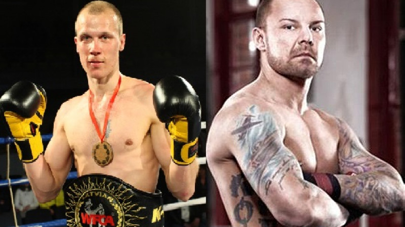 Mareks Lavrinovičs (no kreisās) un Mareks Ļjaščinskis
Foto: tmfight.com