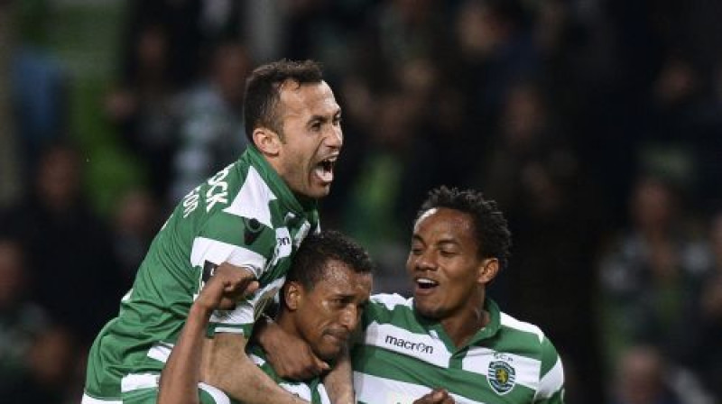 Nani asaras pēc vārtu guvuma
Foto: AFP/Scanpix
