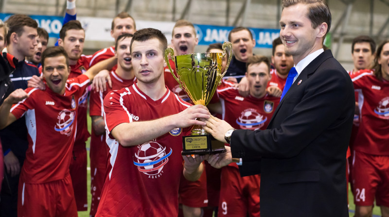''Skonto" 2015.gadā otro reizi pēc kārtas izcīnīja Ziemas kausu
Foto: Māris Greidāns, futbolavirsliga.lv