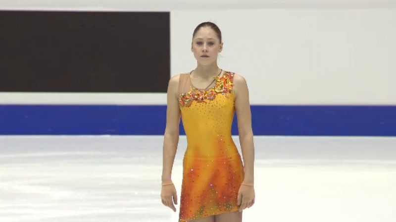 Diāna Ņikitina īsajā programmā Tallinā
Foto: ISU Skating Channell