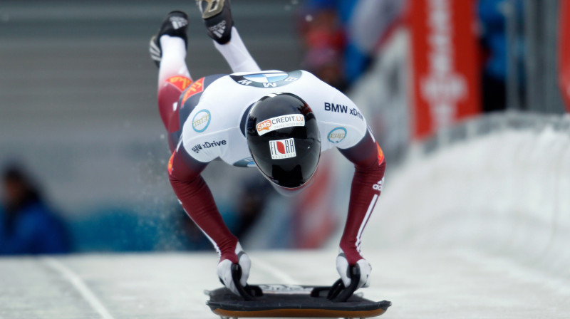 Martins Dukurs cīnās ar starta gropi PČ
Foto: AP/Scanpix