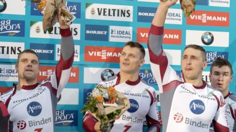 Oskars Melbārdis un viņa komanda 
Foto: AP/Scanpix