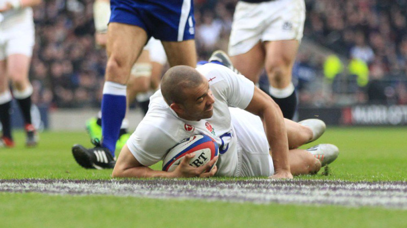 Džonatans Džozefs atkal izcēlās ar piezemējumu. 
Foto: rbs6nations.com