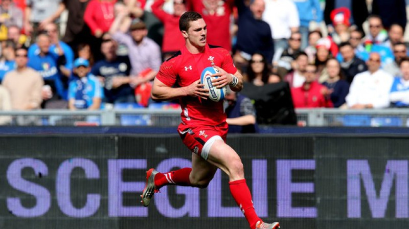 Džordžs Norts šodien guva trīs piezemējumus. 
Foto: rbs6nations.com