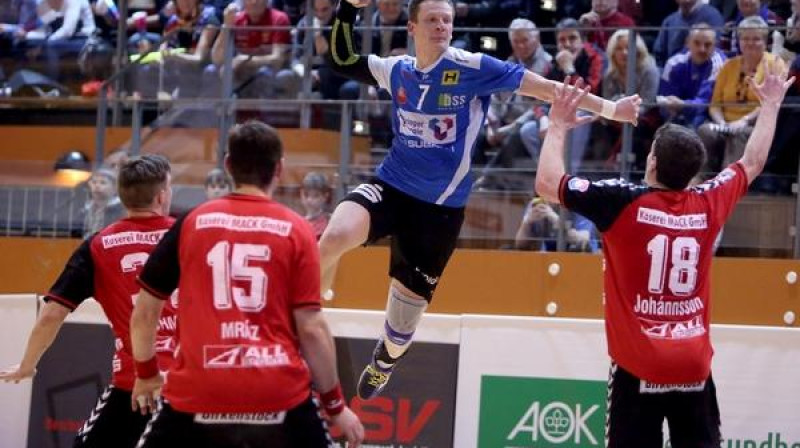 Savā pēdējā spēlē ThSV "Eisenach" rindās Aivis Jurdžs guva 7 vārtus.