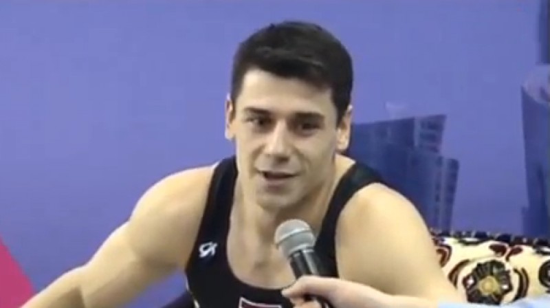 Vitālijs Kardašovs pēc sekmīgā snieguma Dohā
Foto: fig-gymnastics.com