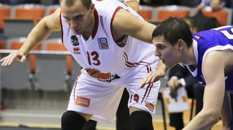 Lauris Blaus un "Liepāja/Triobet": vai izdosies saglabāt izredzes ieņemt pirmo vietu Aldaris LBL pamatturnīrā.
Foto: liepajaslauvas.lv
