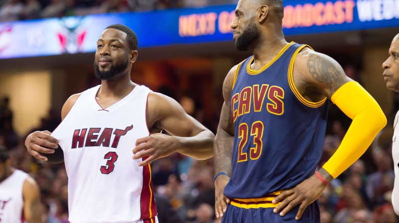 Dveins Veids un Lebrons Džeimss 
Foto: AFP/Scanpix