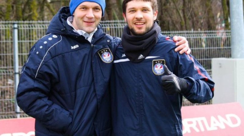 Viktors Morozs un Artūrs Karašausks
Foto: Juris Gūtmans