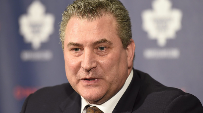 Toronto "Maple Leafs" pagaidu galvenais treneris Pīters Horāčeks zaudējis darbu.
Foto: AFP/Scanpix