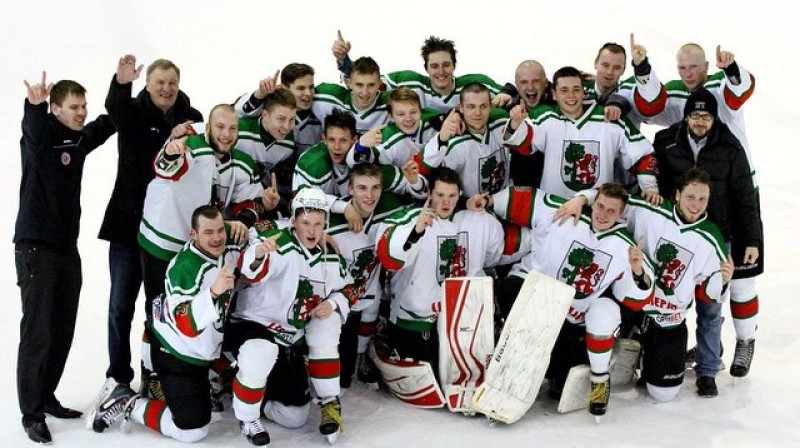 HK Liepāja Juniors izcīna pirmo vietu 1. Līgas čempionātā.
Foto: HK Liepāja Juniors