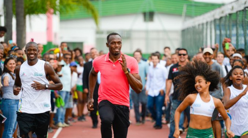 Useins Bolts sociālajā kampaņā Riodežaneiro
Foto: Alex Ferro, rio2016.com