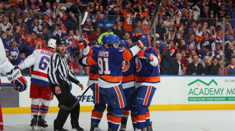 Ņujorkas "Islanders" atzīmē panākumu
Foto: AFP/Scanpix