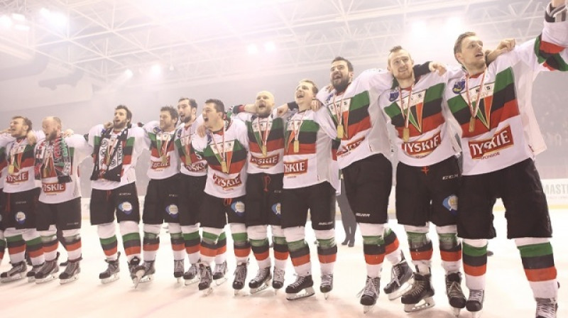 Polijas čempioni - "GKS Tychy" hokejisti
Foto: Michał Giel/fotoreporter.slask.pl