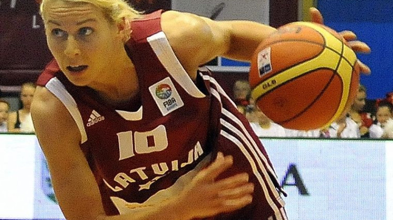 Anete Jēkabsone-Žogota Eiropas čempionātā 2009.gadā Rīgā.
Foto: basket.lv